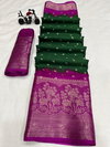 Wow Antic Designer Jacquard  Border Dola Silk Sarees Wholesale Shop In Surat